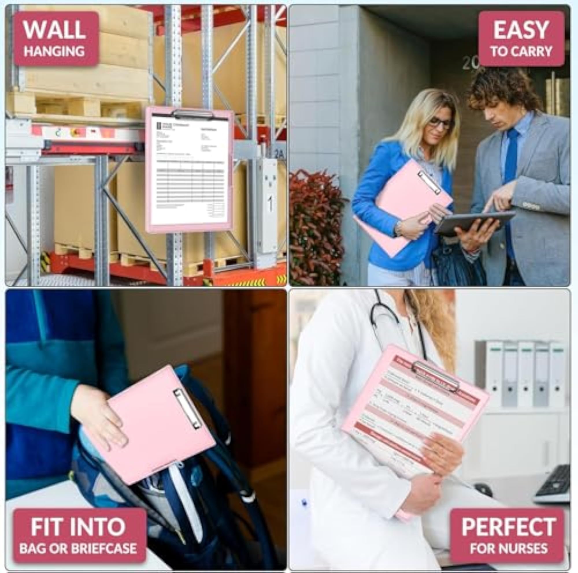 Writing Pad for Exam Board Students, Clip with Storage